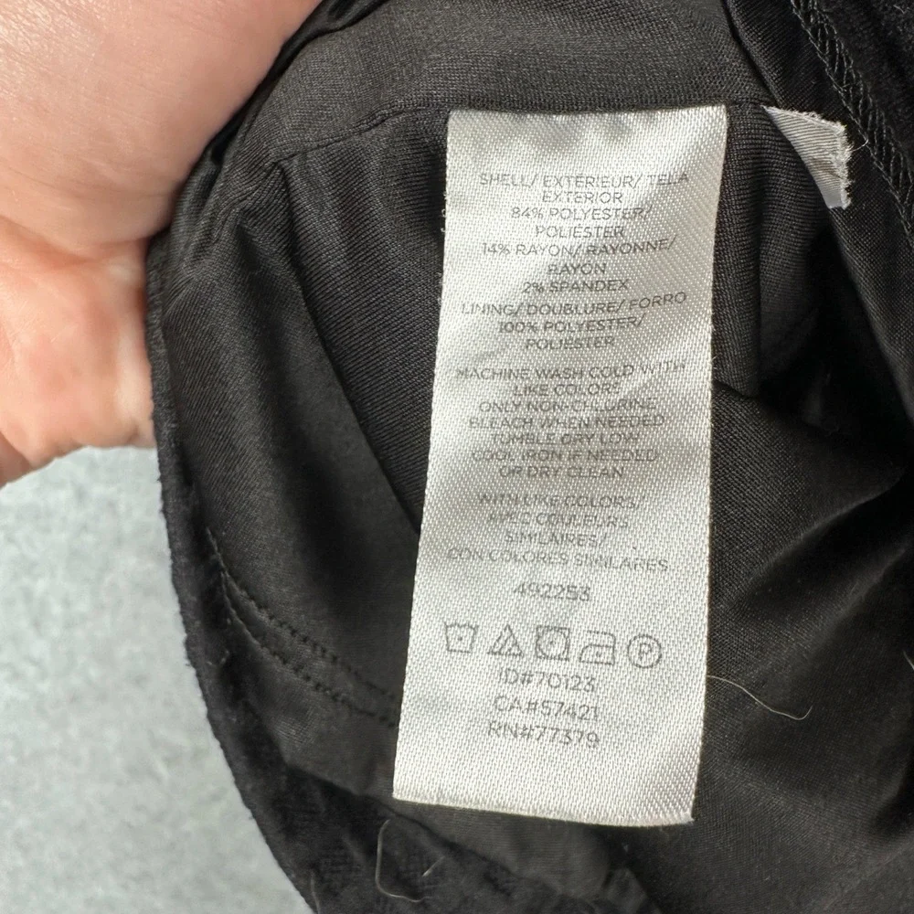 Ann Taylor Dress Womens 0 Black Textured Sheath Sleeveless Chic Career Workwear - Picture 7 of 9